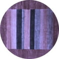 thumbnail image 1 of Ahgly Company Indoor Round Abstract Blue Contemporary Area Rugs, 4' Round, 1 of 4