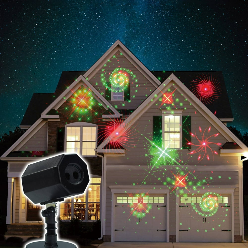 Christmas Animated Galaxy Laser Light with Timer and Memory, Red/Green