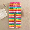 thumbnail image 7 of CSCHome Kids Baby Girls Leggings Rainbow Striped Casual Tights Pants Toddler Stretchy Pant Stripes Printed Pants Size 2-8Years, 7 of 7