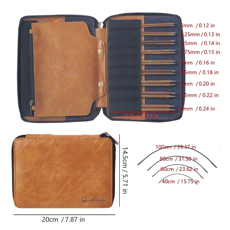 Zecic Natural Wood Interchangeable Knitting Needle With Detachable For Enthusiasts