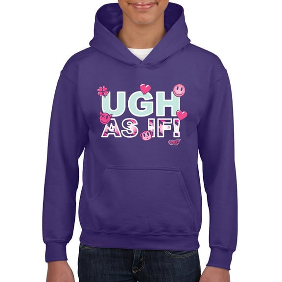 Ugh As If! - Bold Emoji Graphic Youth's Hoodie