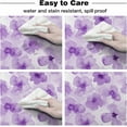 thumbnail image 6 of Purple Spring Floral Round Tablecloth 60 Inch - Waterproof Fabric Table Cloth Protector, Watercolor Summer Botanical Tablecloths Washable Table Cover for Kitchen Banquet Coffee Table Party, 6 of 6