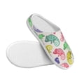 thumbnail image 3 of Fotbe Cute Chameleons Pattern Women's Fuzzy Curly Fur Memory Foam Loafer Slippers Indoor Outdoor Slippers Winter Home Shoes-35/36, 3 of 7