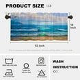 thumbnail image 3 of Blue Green Tropical Beach Valance Curtains,Seagull Window Treatment Kitchen Valances Multilayer Polyester Blackout for Living Room/Bathroom, 52x18 inches, 3 of 6