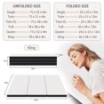 thumbnail image 2 of YRLLENSDAN 4" Trifold Memory Foam Mattress, Foldable Mattress Queen Size Folding Mattress Queen Foldable Bed Trifold Mattress with Washable Cover Easy Storage Fold Up Mattress for Floor Camping Guest, 2 of 7