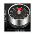 thumbnail image 2 of Stainless Steel Mechanical Timer Student Time Management Reminder Kitchen Countdown Timer Portable Mechanical Timer, 2 of 8