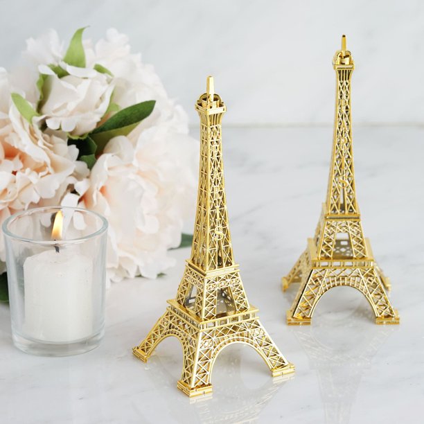 Efavormart EIFFEL Tower Banquet Centerpiece Decoration, Gold, 6in