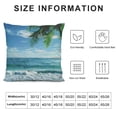 thumbnail image 6 of Acheng Sunset Beach Throw Pillow Case Tropical Palm Tree Blue Sky Coastline Sandy Ocean Sea Waves Pillow Cover Cushion Covers for Couch Sofa Home Farmhouse Decoration,2 Pcs White, 6 of 6