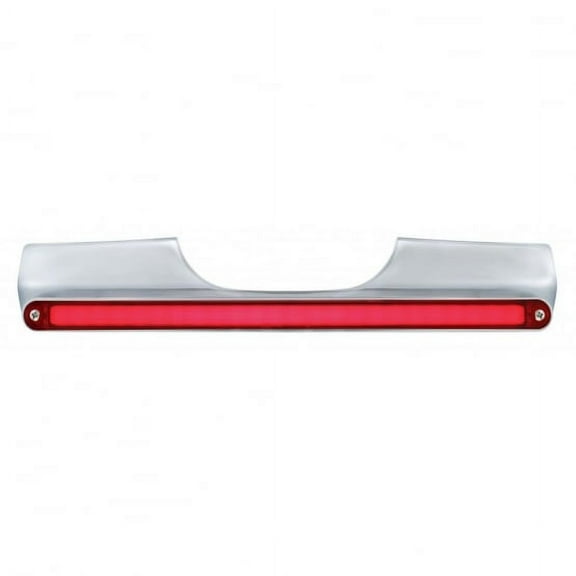 Motorcycle Rear Turn Signal Bar with 12" LED Light Bar - GLO Light - Red LED/Red Lens