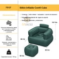 thumbnail image 2 of Sillón Inflable Comfi Cube con Reposapiés Color Verde, 2 of 4