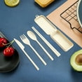 thumbnail image 2 of Lubelski Dinnerware Set Harmless Non-slip Boreal Europe Style Biodegradable Travel Cutlery with Case for Camping, 2 of 8