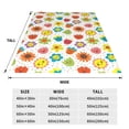 thumbnail image 3 of Salouo Cartoon Flowers Print Bed Blankets,Flannel Blanket Comfortable Air Conditioning Blanket Lightweight Blanket for Sofa Bed Travel & Couch -50"x40", 3 of 8