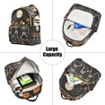 thumbnail image 5 of FORMRS Mini Backpack Purse for Women Travel Daypack Casual Shoulder Bag, Black Halloween Dancing Skeleton, 5 of 7