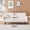 White, variant on Corduroy Fabric, 3 - Person Sofa, Smooth Surface - Suitable for Bedroom Comfort