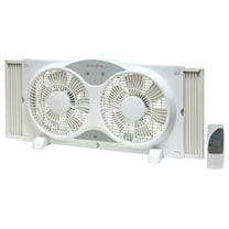 Twin Window Fan, White, 37" 37 INCH