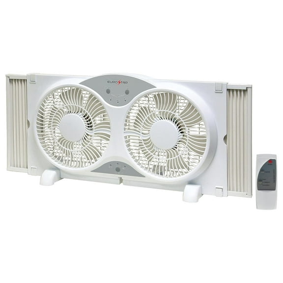 Twin Window Fan, White, 37" 37 INCH