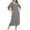C-Grey135, variant on Nightgowns For Women 3/4 Sleeve Comfortable Loungewear Midi Sleep Dress Front Zipper Crewneck Loose Fit Tunic With Pockets Stylish Home Clothes