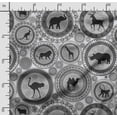 thumbnail image 2 of Soimoi Animals Print, Poly Taffeta Fabric, Decor Sewing Fabric by The Yard 56 Inch Wide, Decorative Fabric for Outdoor Upholstery, Umbrellas and Home Accents, Dark Gray, 2 of 5