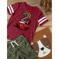 thumbnail image 4 of TeeStars - 2nd Birthday Race Car Party 2 Year Old Boy Toddler Jersey T-Shirt 3T Red, 4 of 5