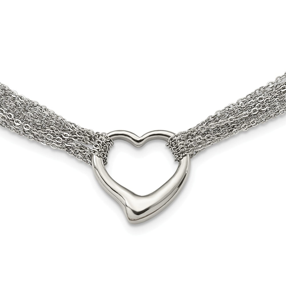 Tiffany multi deals chain heart necklace