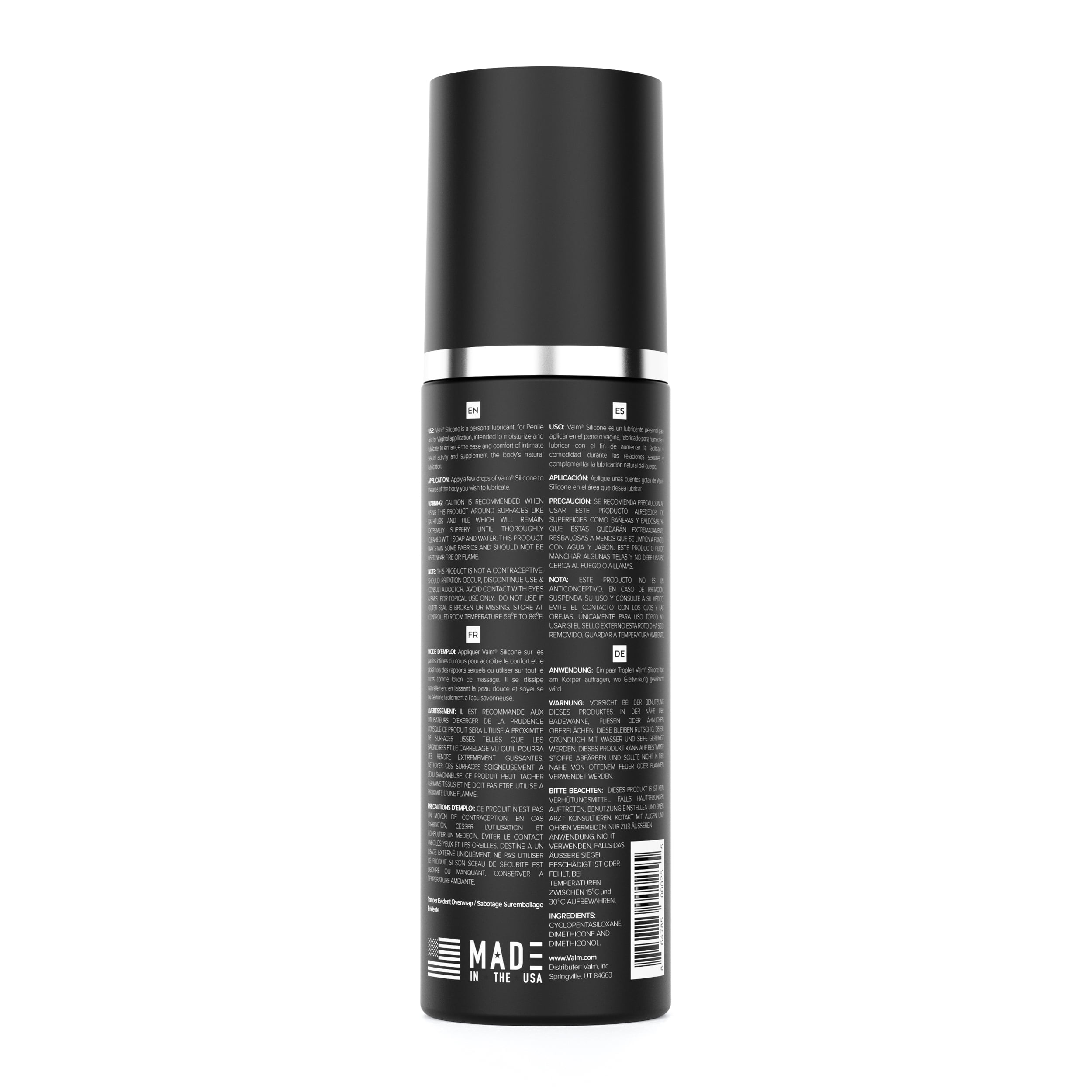 Valm Silicone Based Personal Lubricant, Ultra Long Lasting, 8.5 Ounce Pump 