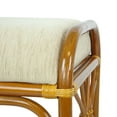 thumbnail image 7 of SK New Interiors Krit Ottoman Footstool ECO Natural Rattan Wicker w/ Cream Cushion, Colonial, 7 of 7