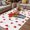 White, variant on Red Tulip Flowers Outdoor Rug for Patio/Deck/Porch, Non-Slip Large Area Rug 4 x 6 Ft, Spring Floral Vintage Drum Country Blue Indoor Outdoor Rugs Washable Area Rugs, Camping Rug Carpet Runner