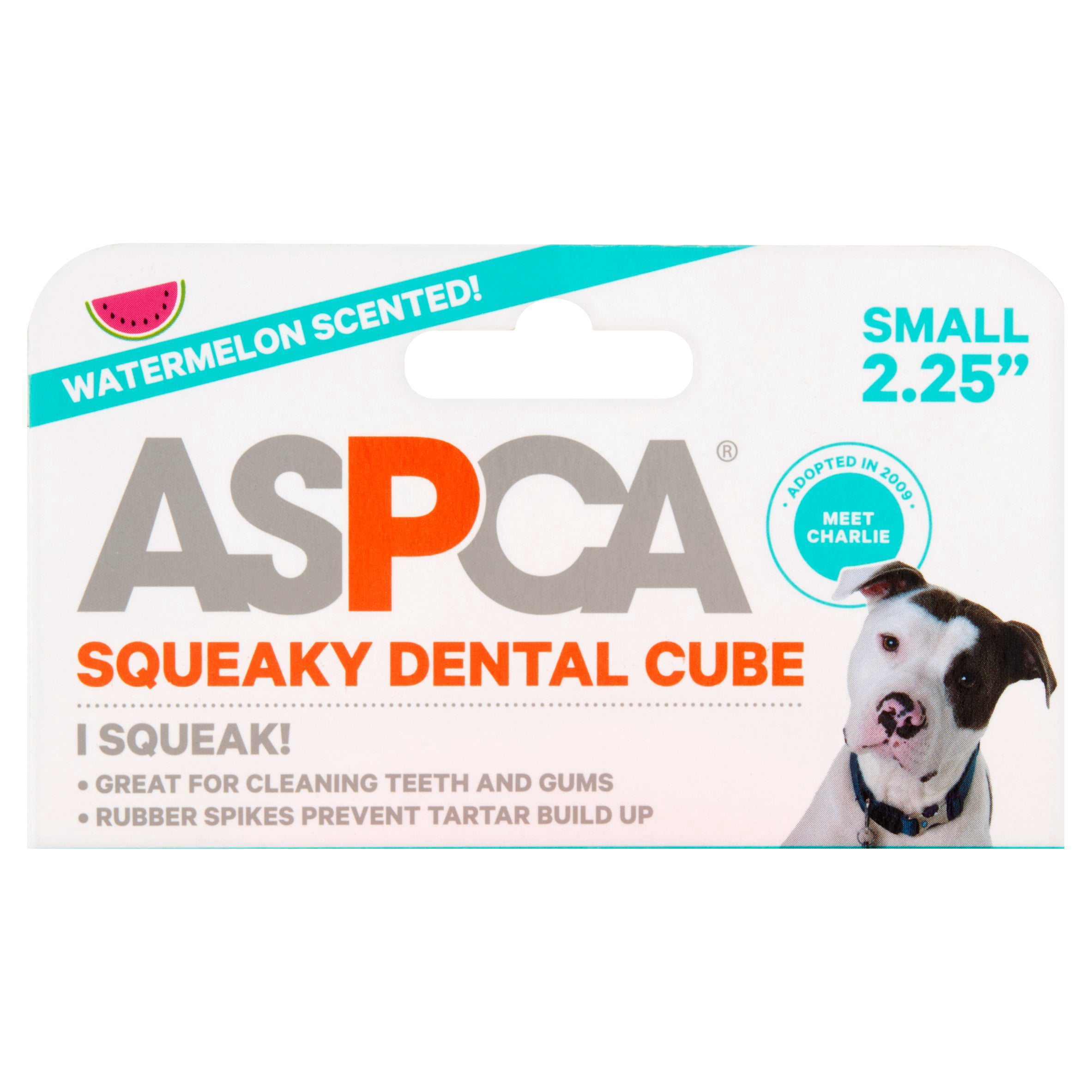 ASPCA Dental Cube Dog Squeaky Toy, Small, 2.25", Pink