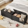 thumbnail image 6 of M optimized Modern 39.4" Storage Bench, Wooden Storage Chest with Safety Hinges, Easy Assembly, Large Toy Chest for Entryway, Living Room, Bedroom, 6 of 6