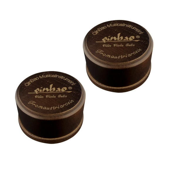 2 Pack Premium Low Dust Rosin for Violin, Viola, Cello, Double Bass with Wooden Box