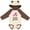 Natural & Brown w Ears, variant on Inktastic My Great Grandma Loves me with Two Flamingos Boys or Girls Long Sleeve Baby Bodysuit