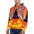 thumbnail image 3 of Naloa Halloween Men's Casual Hooded Collar Drawstring Hoodies Pullover Sweatshirts Casual Long Sleeve Shirts-Large, 3 of 7