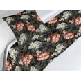 thumbnail image 3 of Floral Bed Runner Set, Gothic Themed Jungle Flowers Vintage Drawn Leaves on Darkened Backdrop, Decorative Bedding Scarf & a Pillow Sham for Hotels Homes, Twin, Charcoal Grey Pale Rose, by Ambesonne, 3 of 3