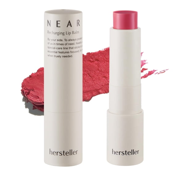 hersteller Near Recharging Lip Balm Complejo de Mantequilla Vegana Tratamiento Hidratante Intensivo para Labios y Mejillas Secos Colores Naturales Saludables Fucsia