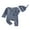 Blue, variant on Gupgi Newborn Boy Ribbed Romper with Knotted Hat, Fall One Piece Bodysuit Baby Solid Long Sleeve Full Length Jumpsuit