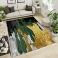 thumbnail image 2 of Emerald Green Area Rug Black Gold Living Room Rug Modern Washable Rug Anti-Slip Carpet for Bedroom Entryway Kitchen Home Decor 5x7ft, 2 of 6