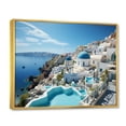 thumbnail image 2 of Designart "Dreaming of Santorini, Greece I" Architecture Floater Framed Wall Decor, 2 of 7