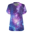 thumbnail image 4 of Fesfesfes Women Tops Women's Fashion Casual Print Astral V-neck Short Sleeve T-shirt Fitted Shirts for Women 3XL(US:14), 4 of 5