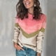 thumbnail image 3 of Gibobby Suéter Navideño Mujer Suéter de punto informal de moda con panel de suéter de manga larga y cuello Rojoondo para mujer (Rosa, M), 3 of 4