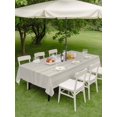 thumbnail image 4 of Outdoor Tablecloth with Umbrella Hole for Patio/Picnic/Party/Camping, Grey Striped Waterproof Table Cloth Rectangle Table Cover Washable, Vintage Stripes Ombre (60"x 102"), 4 of 8