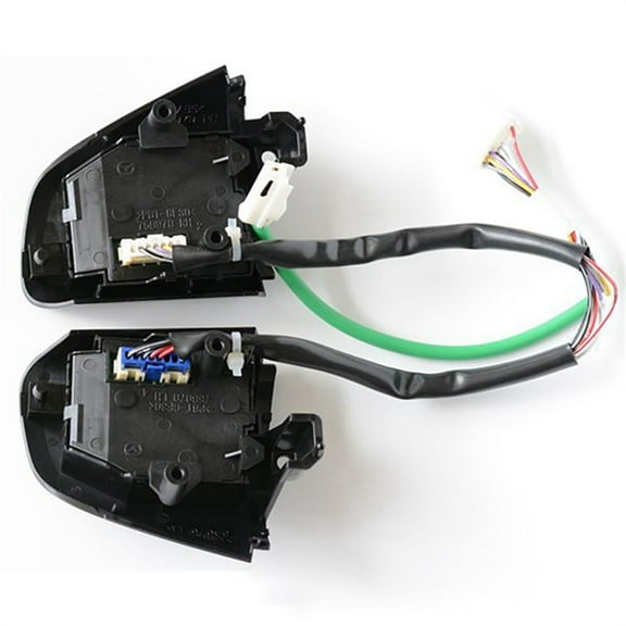 Furulu 2Pcs Black Multi-Function Steering Wheel Control Buttons for Mazda 3 5 CX-5 CX-7