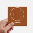 thumbnail image 1 of Mathematical Geometric Space Sphere Sticker Square Waterproof Stickers Wallpaper Car Decal, 1 of 1