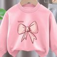thumbnail image 4 of TOWED22 Toddler Baby Girl Outfits Ruffle Long Sleeve Print Tops + Flare Pants Set Toddler 2Pcs Fall Winter Clothes,Pink,7-8 Y, 4 of 5