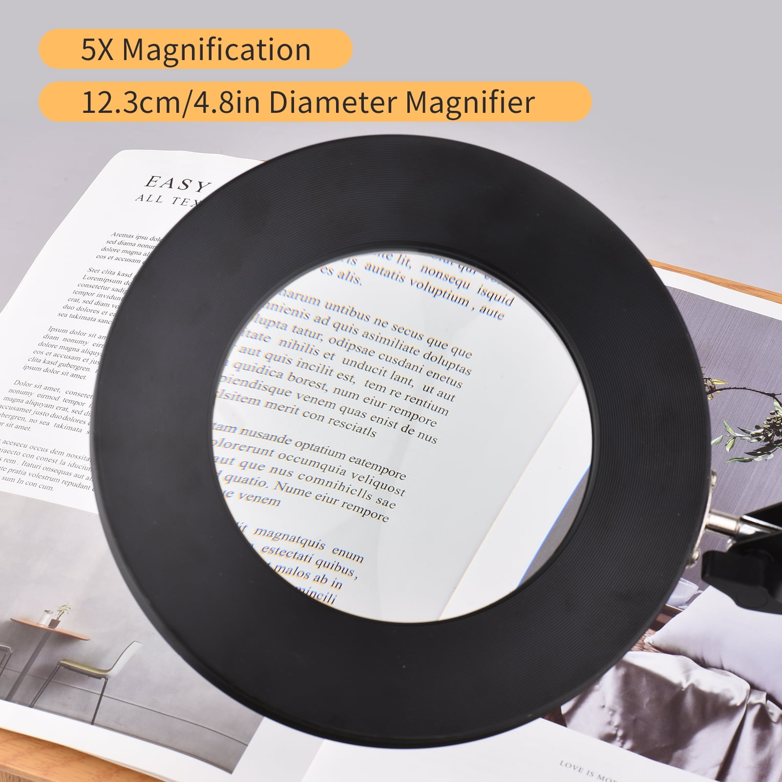 Tomshine 5x Magnifying Glass With Light And Base Stand Led Eye Caring Light Magnifier Magnifying Desk Lamp Adjustable Metal Swivel Arm 3 Color Modes 10 Dimmable Brightness For Reading Craft Workbenc Walmart Com