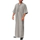thumbnail image 3 of ZHAOCHENG Vestidos musulmanes, caftán musulmán para hombre, abaya, túnica de Dubái para hombre, kandoura étnica de Oriente Medio, ropa de oración para hombre, estilo saudí, dishdasha, thobe árabe, rop, 3 of 5