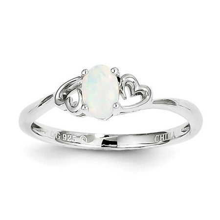 Sterling Silver Created Opal Ring. Gem Wt- 0.16ct