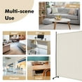 thumbnail image 6 of Costway 6FT Single Panel Room Divider with Wheels Rolling Fabric Partition Privacy Screen White, 6 of 10