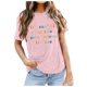 thumbnail image 1 of Camiseta clásica de algodón para mujer: top informal de manga corta y cuello redondo con frase inspiradora, 1 of 8