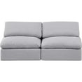 thumbnail image 5 of Meridian Furniture Indulge 70" Contemporary Linen Fabric Modular Sofa in Gray, 5 of 7