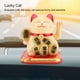 thumbnail image 2 of BRI Adorable columpio con energía solar, Lucky Beckoning, fortuna, bienvenida, gato, decoración del hogar y el coche (dorado), 2 of 10